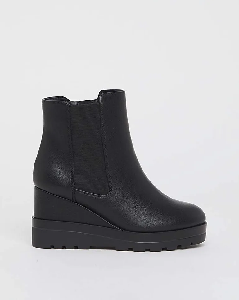 Wedge Ankle Chelsea Boot Wide - 1