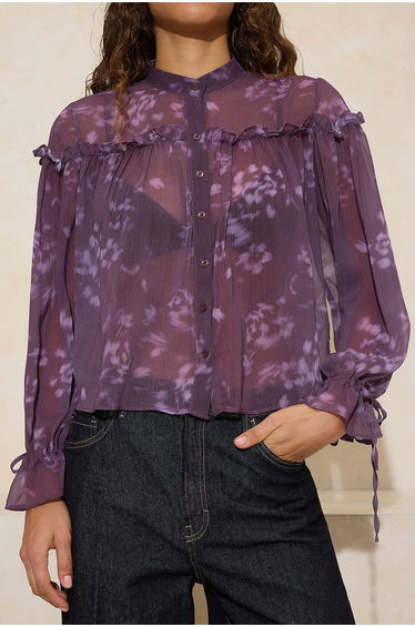 Burgundy-Multicolored Shirt product thumbnail 4