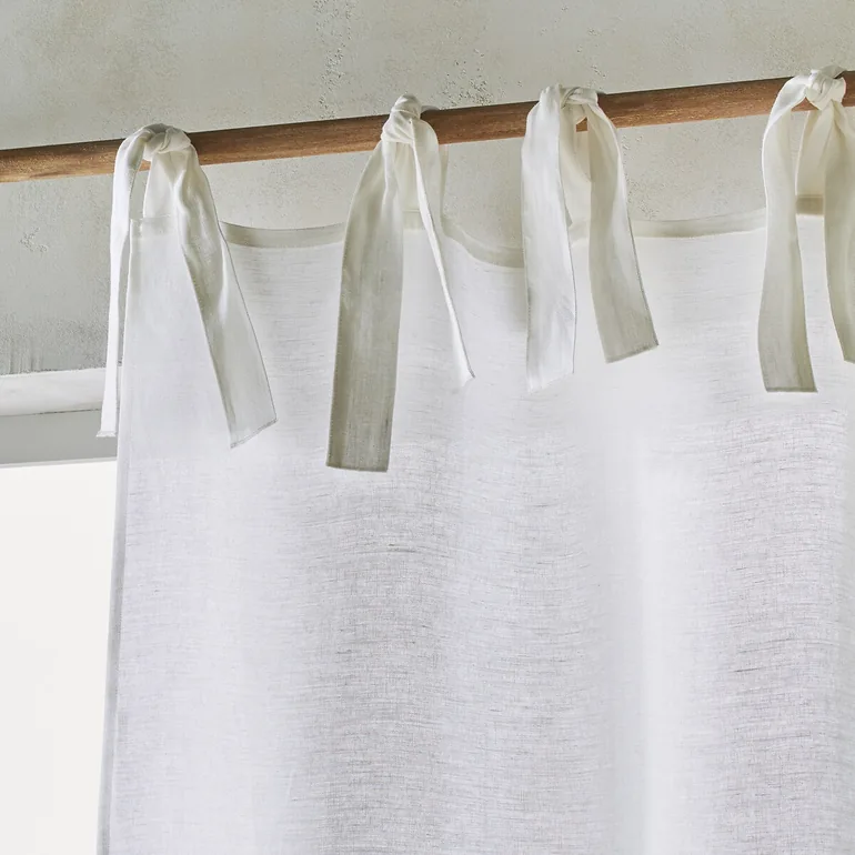 Colin Pure Linen Curtain with Knots - 2
