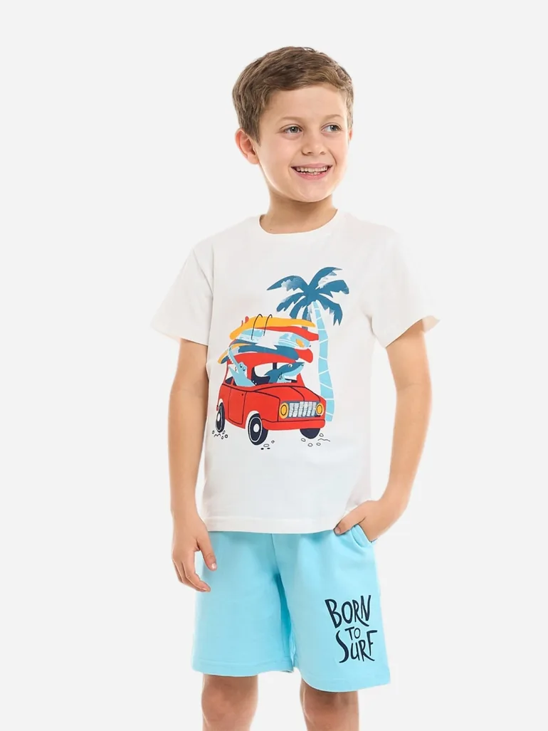 Boys Graphic T-Shirt and Shorts Set - 1