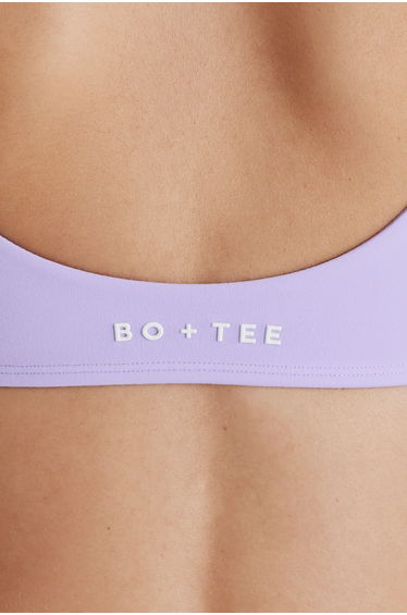 Soft Active Twist-Front Sports Bra in Lilac product thumbnail 3