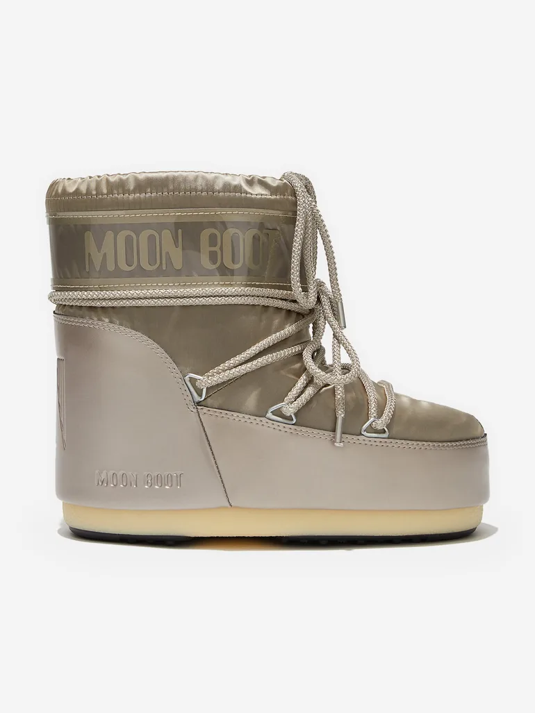 Girls Icon Low Glance Boots in Beige