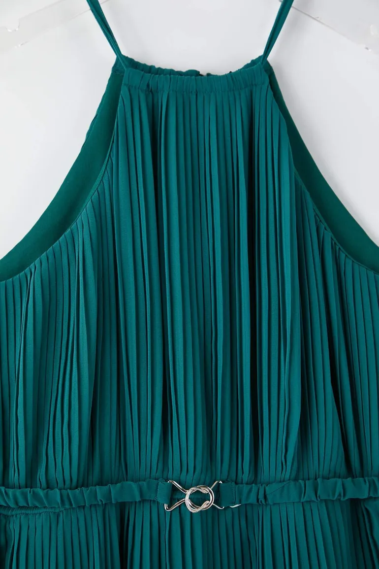 Olive bodycon maxi chiffon woven plus size dress - 2