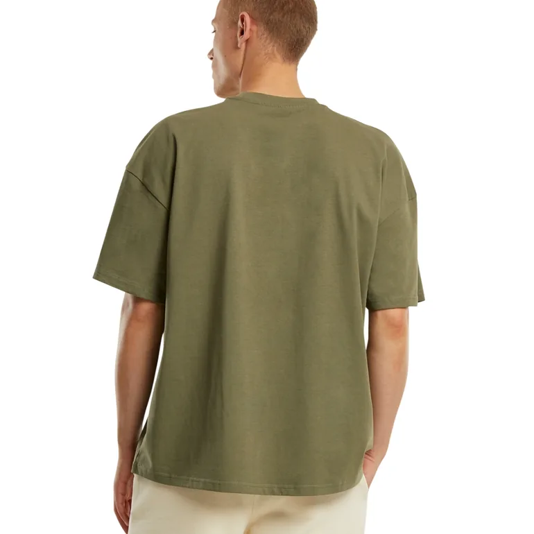 New Morning Studios Mens Jersey Cotton Oversized T-Shirt - Olive - 2
