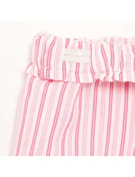 Solid shorts with decorative bow PINK - 3