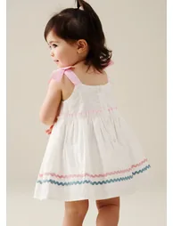 Kyra Ric Rac Trim Frill Dress & Bloomer - 1
