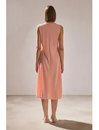 Sleeveless Bicycle-Neck Lined Dress - 1
