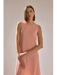 Sleeveless Bicycle-Neck Lined Dress - 2