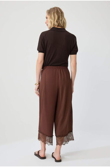 Brown Aerobin Lace Detailed Shalwar Trousers product thumbnail 4