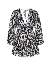 Plus Size Dress - Black - Skater - 6