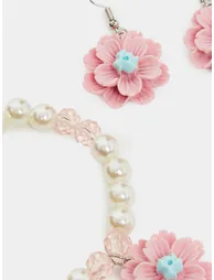 Pack of 4 - Beaded Necklace with Ring and Bracelet with Earrings - 4