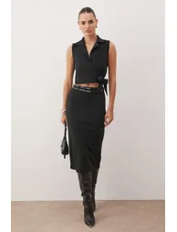 Blouse - Black - Fitted