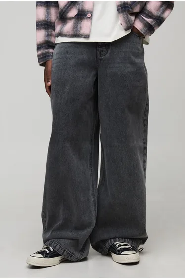 Parachute Baggy Washed Jeans - mid grey