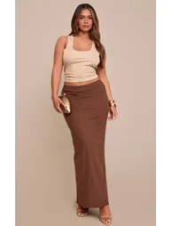 Shape Chocolate Soft Touch  Maxi Skirt - 5