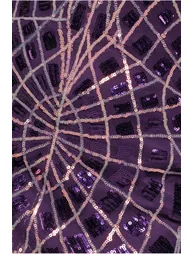 Goddiva Geo Sequin Long Sleeve Maxi Dress - Purple - 3