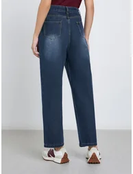 Double Patch Pocket Detail Mom Jeans - 3