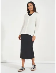 Regular Fit Button Placket Knit Cardigan