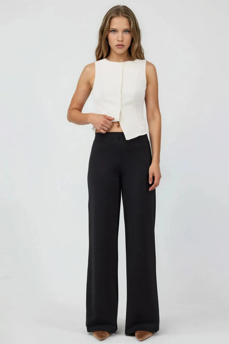 BUSEM High Waist Wide Leg Trousers