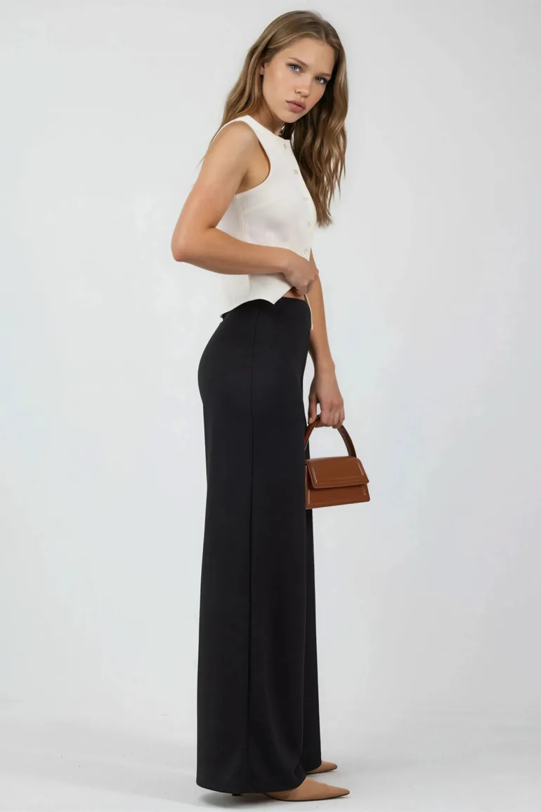 BUSEM High Waist Wide Leg Trousers - 1