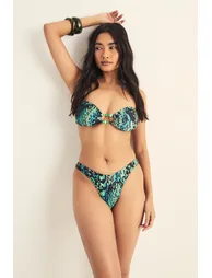 Snake Bandeau Beaded Bikini Set