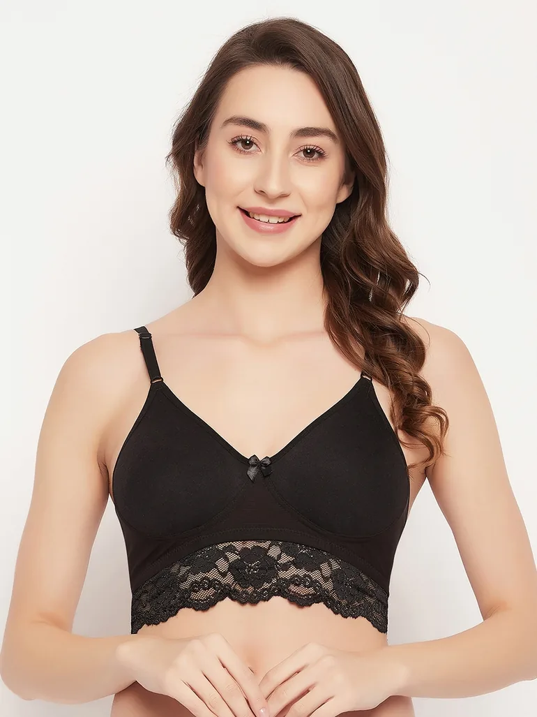 Flair Non-Padded Non-Wired Full Coverage Spacer Cup Longline Bralette