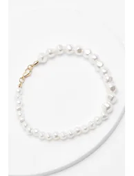 Organic Pearl Anklet - white
