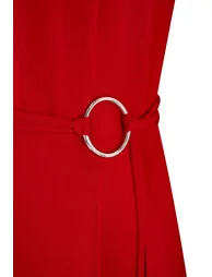 Red Aerobin Woven Plus Size Dress - 4