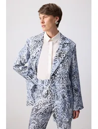 BELT DETAILED PATTERNED JACKET TROUSER SET - 5