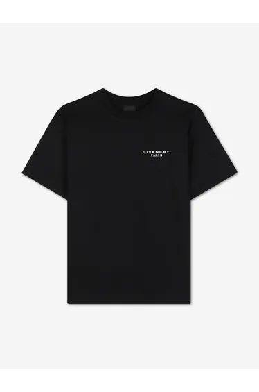 Givenchy Kids Logo Print T-Shirt in Black