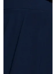 Tiered Chiffon Wrap Midi Dress - Navy Blue by Goddiva - 4
