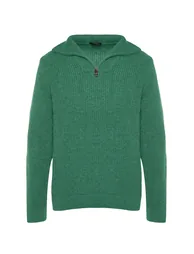 Mint Regular Fit Zippered Turtleneck Knitwear Sweater - 5