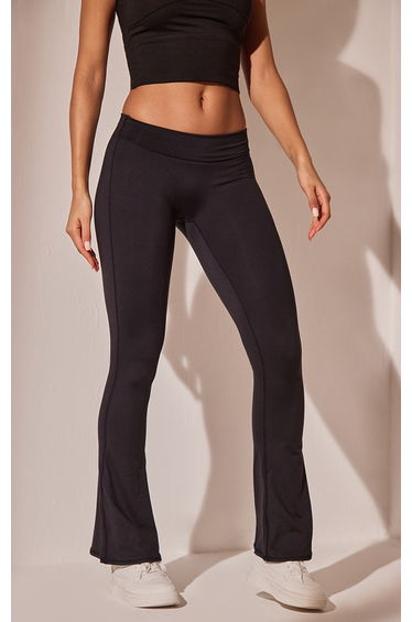 PRETTYLITTLETHING Black Sport Sculpt High Waist Flare Yoga Pants product thumbnail 2