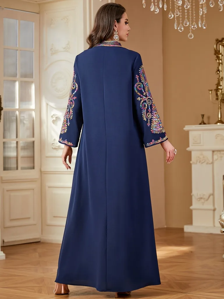 Women Sequin Handwork Jalabiya - 2
