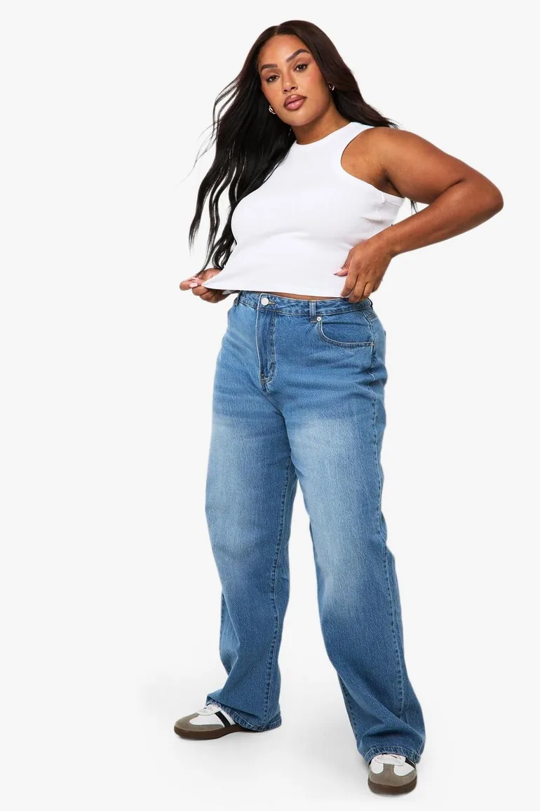 Plus Basic Straight Leg Jean - light wash
