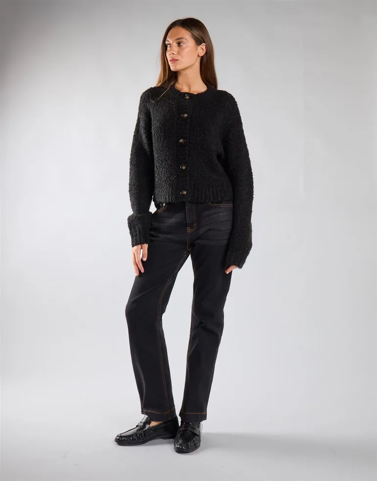 Indigo Straight Leg Cropped Jeans