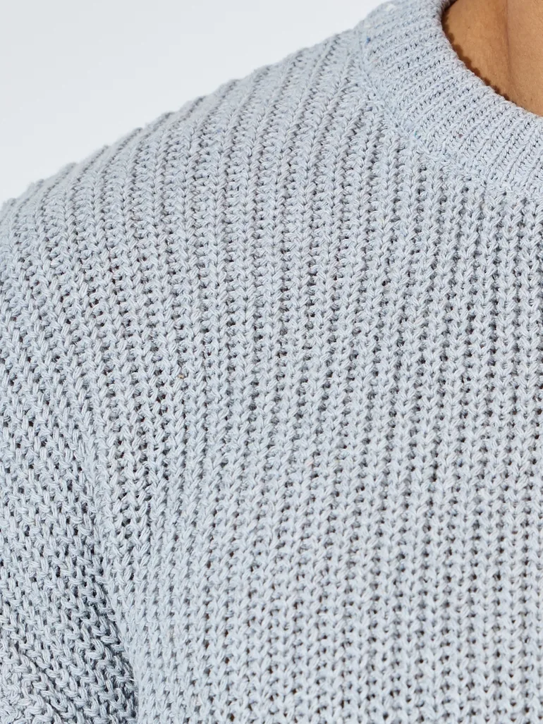 Textured Knit Oversized Sweater - 1