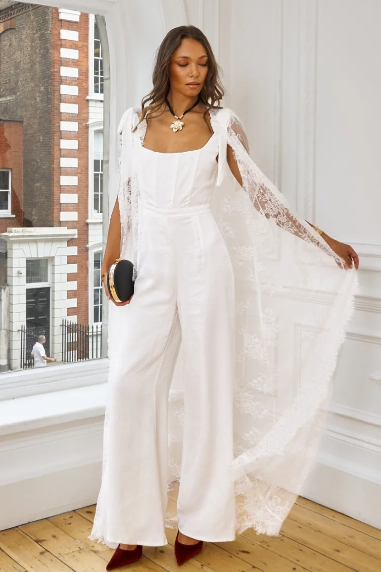 TFNC Lili White Maxi Cape - 4