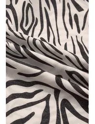 Lvness Multicolour Western Print Zebra Pattern Elastic Waist Pocket Full-Length Pants - 19