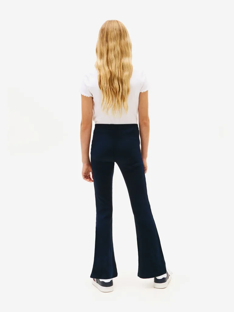 Tommy Hilfiger Girls Rib Flare Leggings in Navy - 2