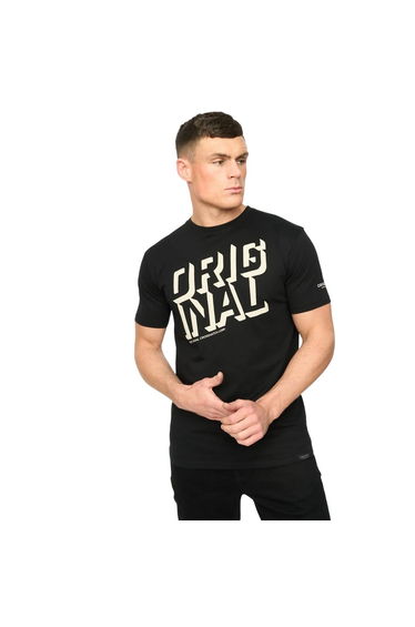Crosshatch Mens Protrax Cotton T-Shirt - Black