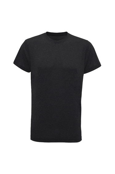 Tri Dri Mens Short Sleeve Lightweight Fitness T-Shirt - Burgundy/Black Melange
