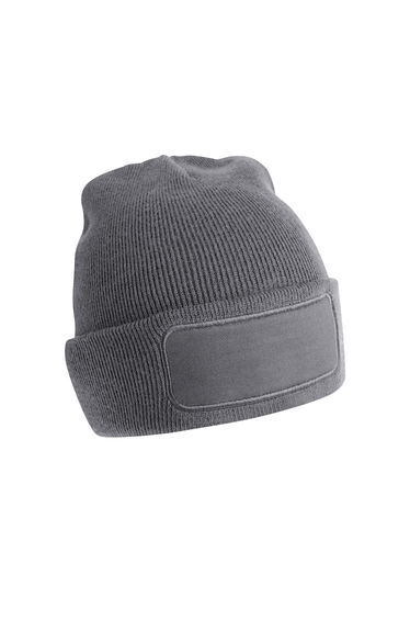 Beechfield Original Recycled Woven Patch Beanie - Graphite Grey