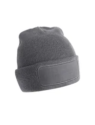 Beechfield Original Recycled Woven Patch Beanie - Graphite Grey