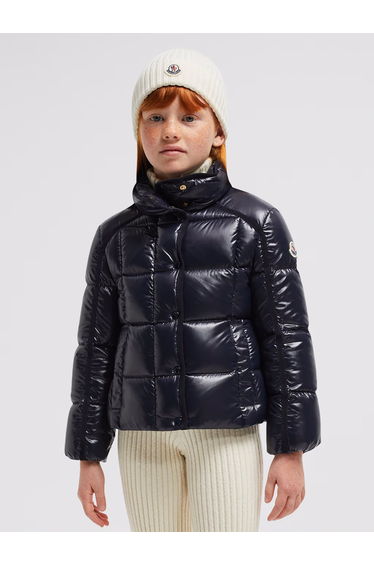 Moncler Enfant Girls Down Padded Selat Jacket in Navy