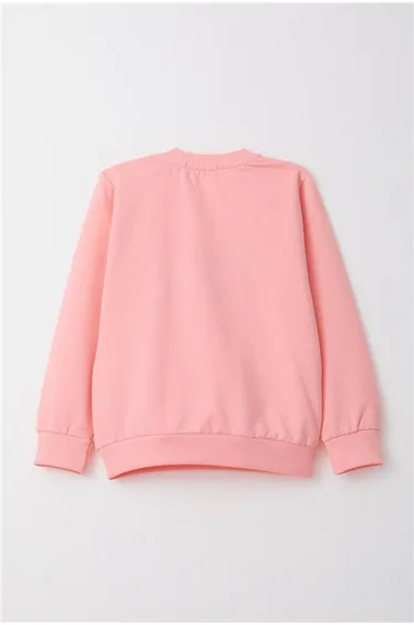 Baby Girl Tracksuit Set with Princess Embroidered Text, Pink (