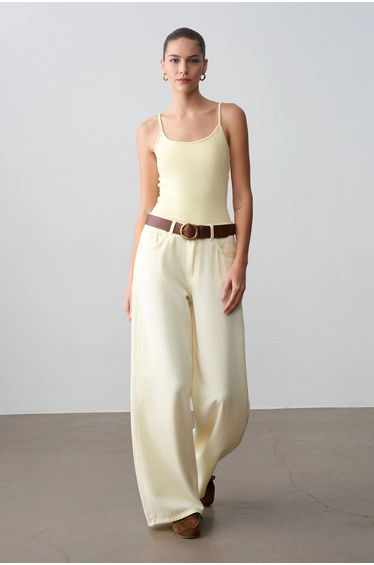 Dilvin Slim Fit Sleeveless Cami Blouse
