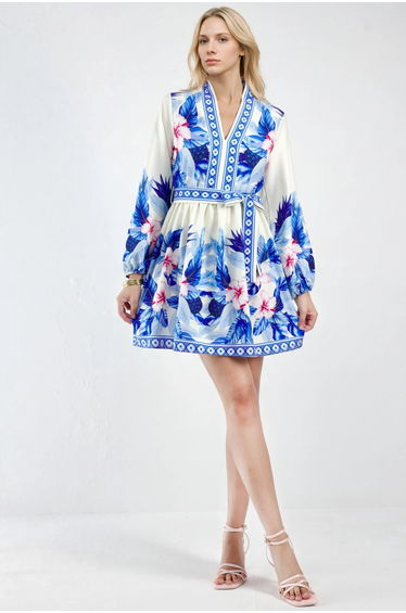 MSN Floral A-Line Mini Dress