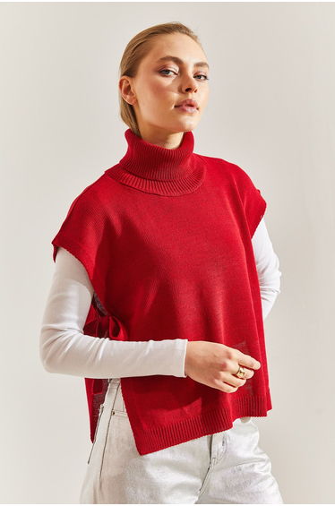 Women's Turtleneck Belt Tie Knitwear Sweater