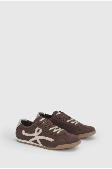 Patrick Faux Suede Lace Up Trainers