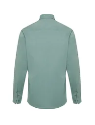 Mint Men's Slim Fit Shirt With Epaulette Sleeves - 7